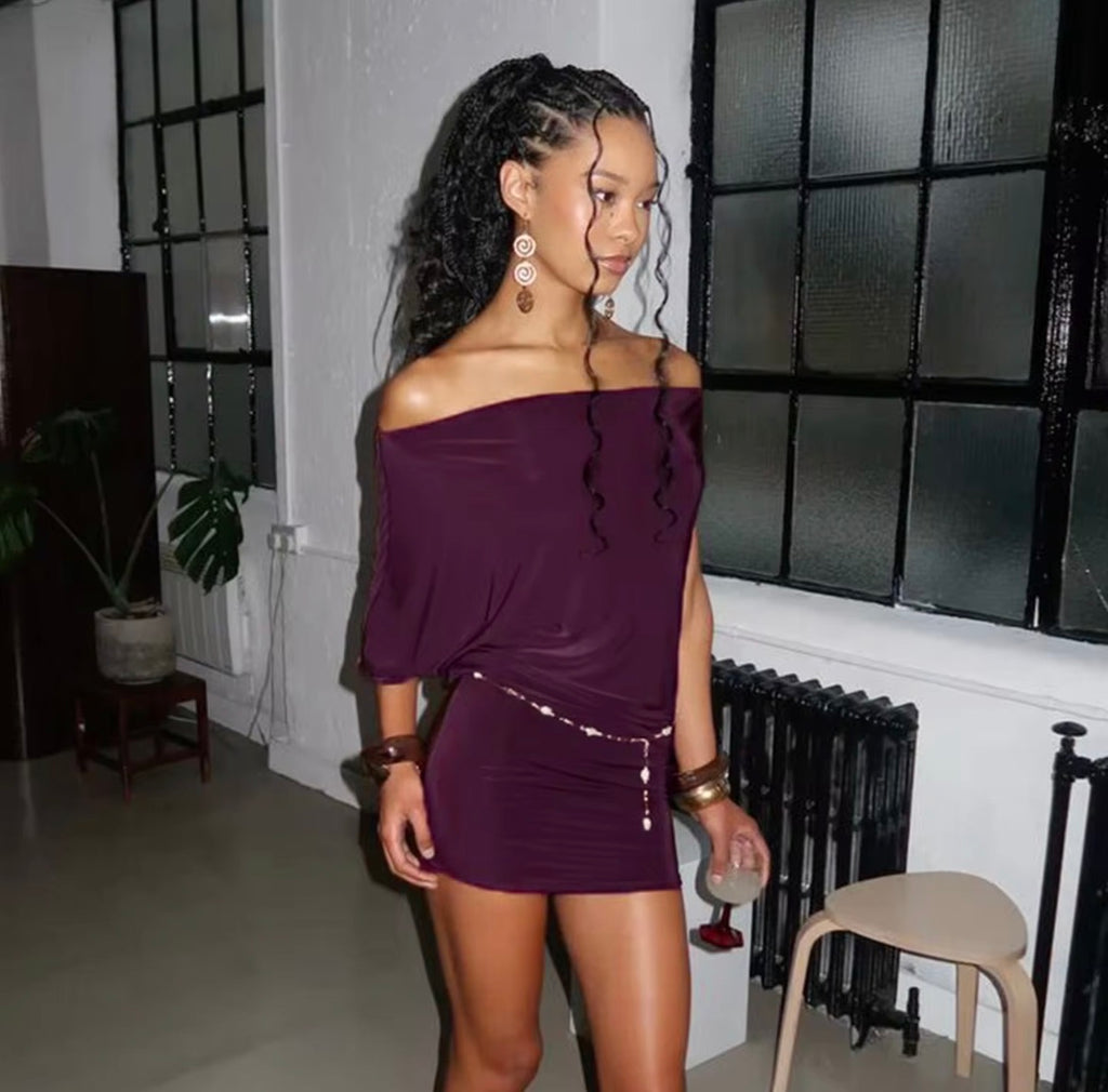 Off shoulder mini dress