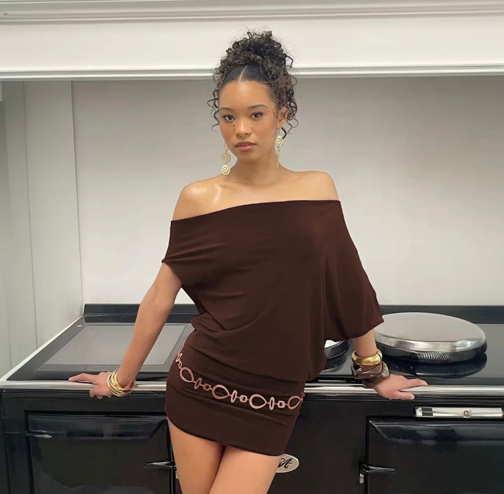 Off shoulder mini dress
